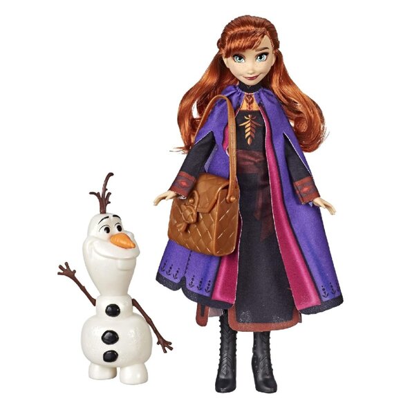 New in Box-Hasbro Disney Frozen Anna Doll with Buildable Olaf Figure & Backpack - Picture 1 of 15